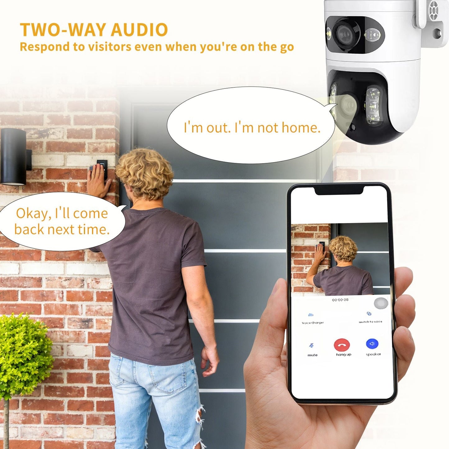 Dual eye gun ball linkage monitoring camera, panoramic+detail dual camera, high-definition security more comprehensive New Era Fashion LLc