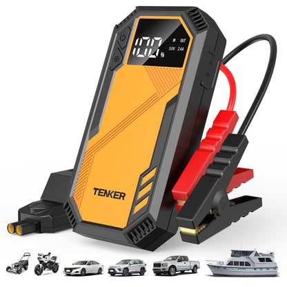 5000A Car Jump Starter 7.2L Gas or 6.5L Diesel 44.4W Portable Power Bank LED Flashlight 12V Jumper Box 10 Protections Built in Comprehensive Protection New Era Fashion LLc