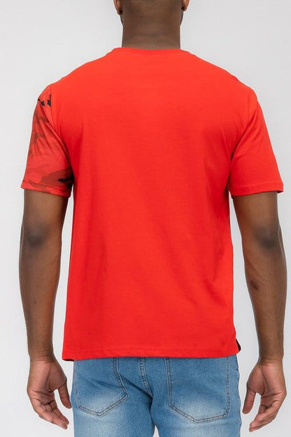 SHORT SLEEVE CAMO COLOR BLOCK TSHIRT New Era Fashion LLc