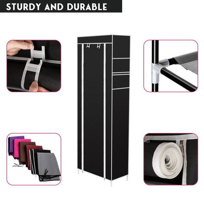 Room-saving 10-Layers 9 Lattices Non-woven Fabric Shoe Rack Black New Era Fashion LLc