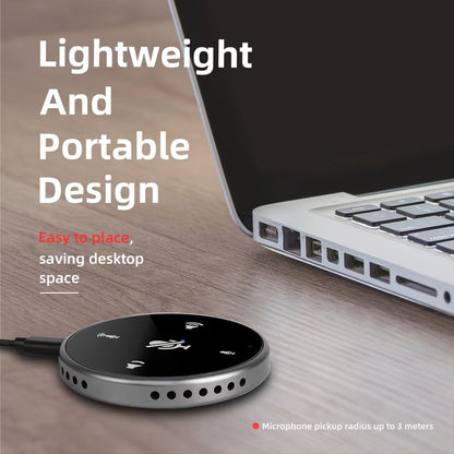 360 Degree Omnidirectional Radio Microphone Touch Control Video Conferencing Interface Microphone Recording Speech With Speaker USB Notebook Used For Laptop Recording Conferences New Era Fashion LLc