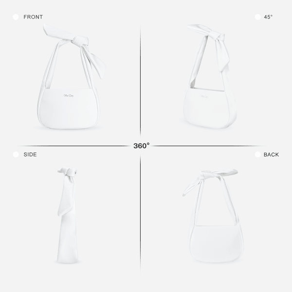 Hobo Hand Bag for Womens, Small Vegan Leather Hobe Handbag Shoulder Purses for Women with Zipper-White New Era Fashion LLc