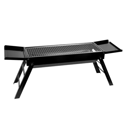 Folding Charcoal BBQ Grill Stainless Steel Grill with Shelf Net Easy Setup for Camping Picnic Outdoor Party Backyard New Era Fashion LLc