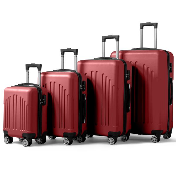 FCH Curved Vertical Stripe 4-in-1 Trolley Case - Retro Red New Era Fashion LLc