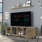 TV Stand for TV´s up 70" Estocolmo, Four Open Shelves, Light Oak Finish New Era Fashion LLc