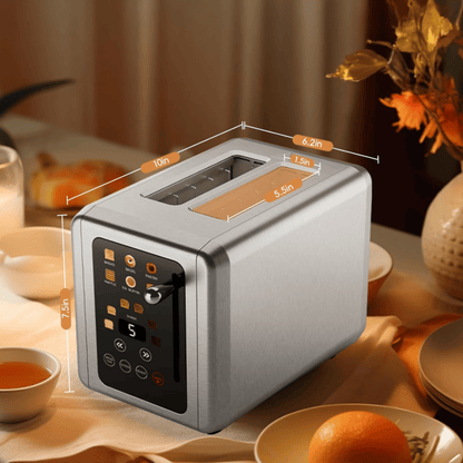 Retro Stainless Steel Toaster with 6 Browning Levels & 3 Functions - Perfect for Defrosting, Reheating, & Cancelling New Era Fashion LLc