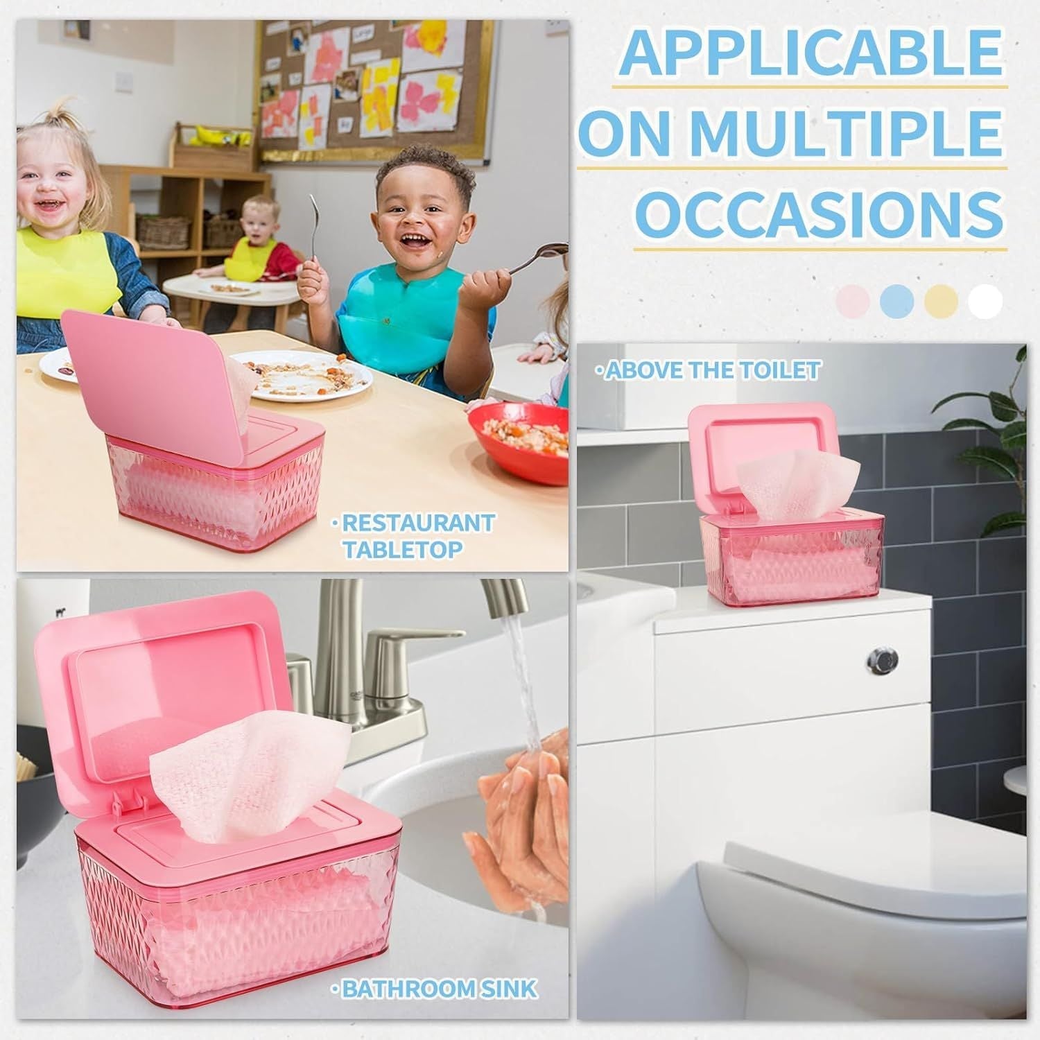 Wipes Dispenser, One-Handed Operation Wipe Holder for Baby & Adult, Seal-Designed Wipes Container for Bathroom Keep Diaper Wipes Fresh New Era Fashion LLc