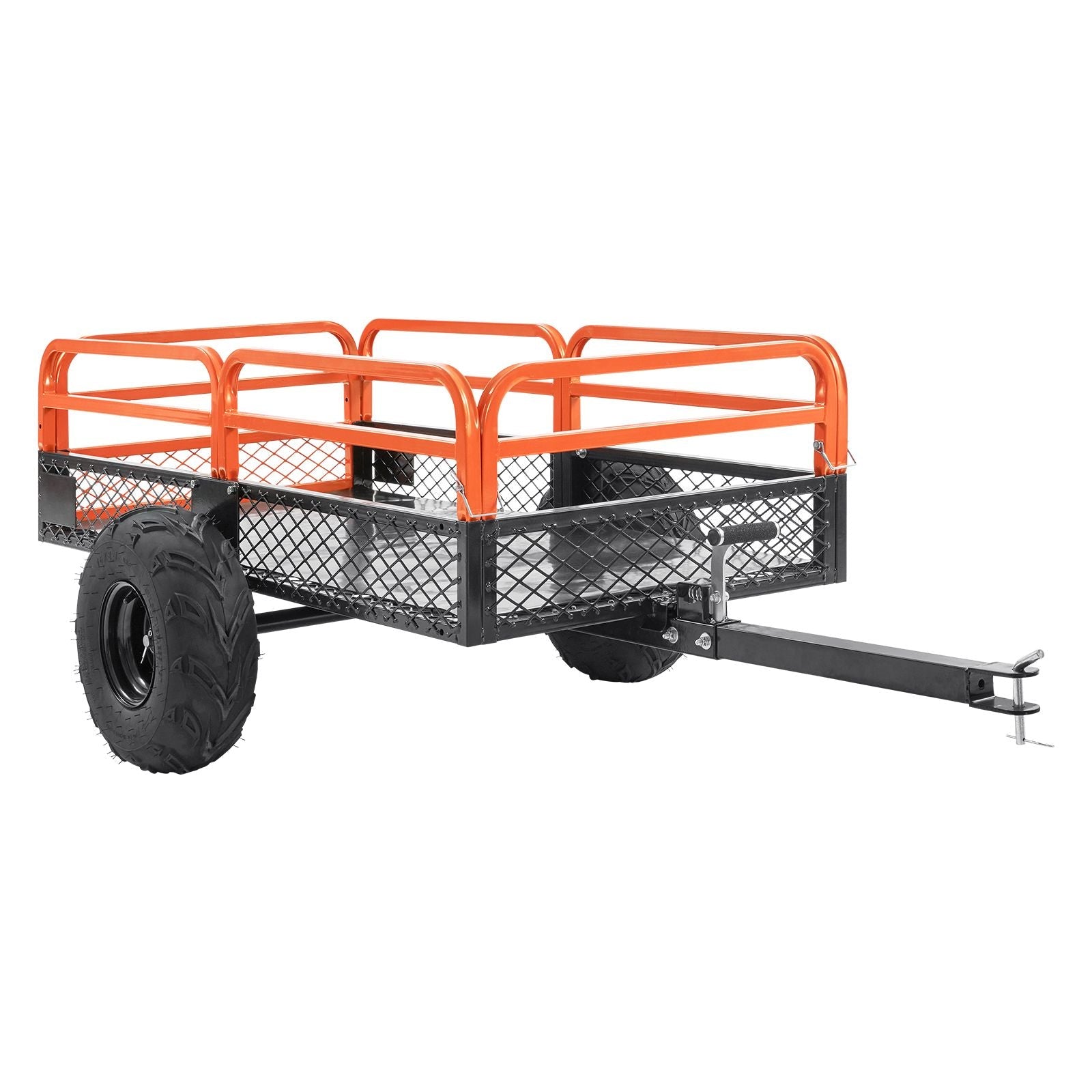 Heavy Duty Steel ATV Dump Trailer, 1500-Pound Load Capacity 15 Cubic Feet, Tow Behind Dump Cart Garden Trailer, with Removable Sides and 2 Tires, for Mowers, Tractors, ATV, UTV New Era Fashion LLc
