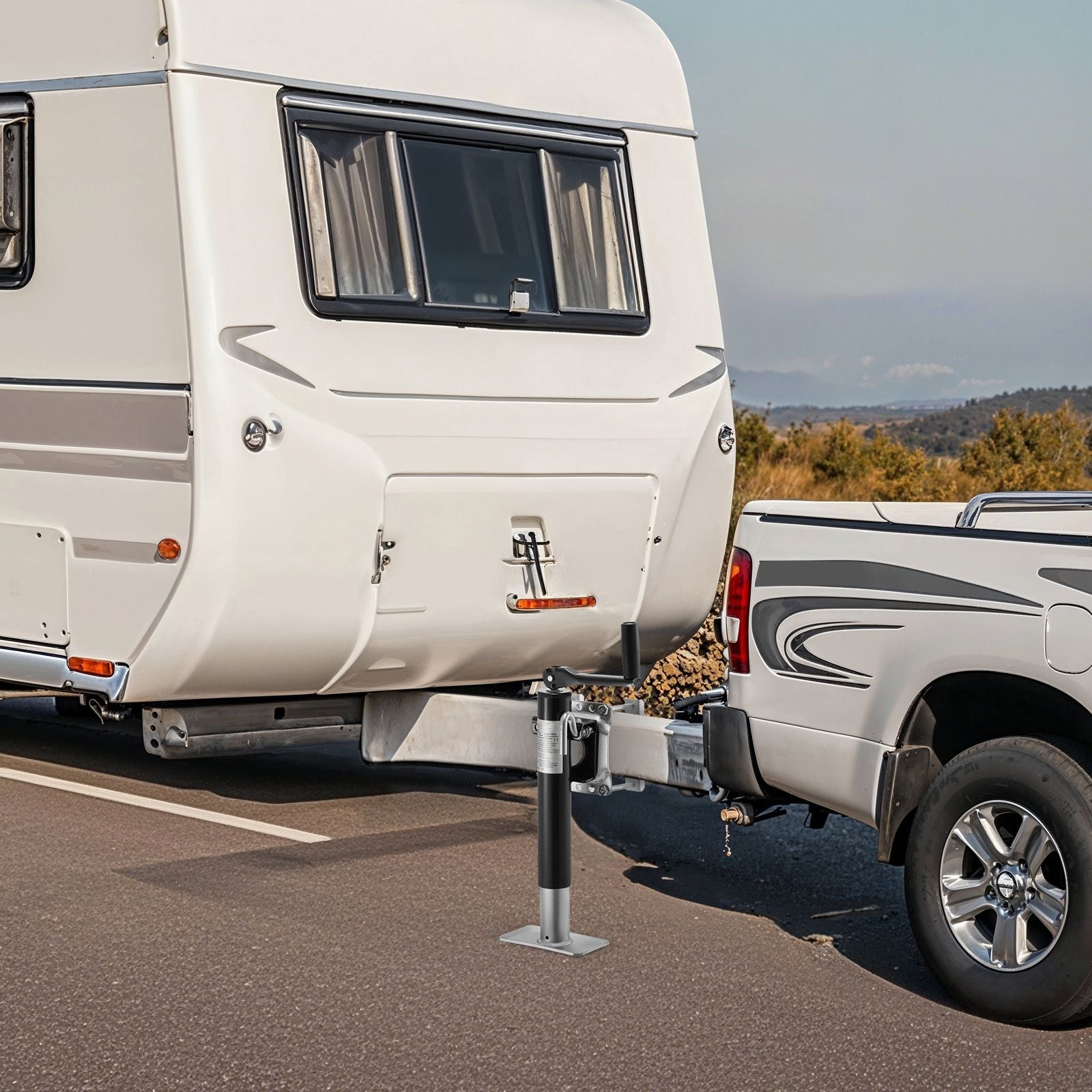 Trailer Jack, 2000 lbs Dynamic Load Capacity, Heavy Duty Swivel Bolt-on Trailer Jack, 10" Lift Trailer Jack Stand with Handle for RV Trailer, Horse Trailer, Utility Trailer, and Yacht Trailer New Era Fashion LLc