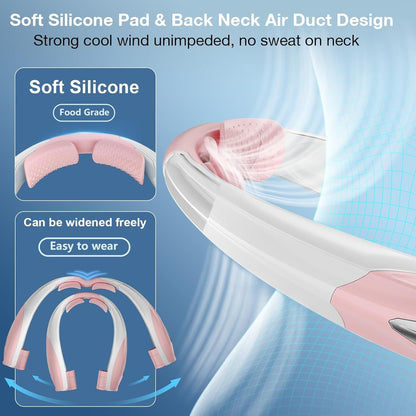 Neck Fan, 6 Speeds Adjustable Portable Personal Fan Rechargeable, Faster Cooling Wearable Fan, Ultra Quiet for Home, Office, Travel, Outdoor New Era Fashion LLc