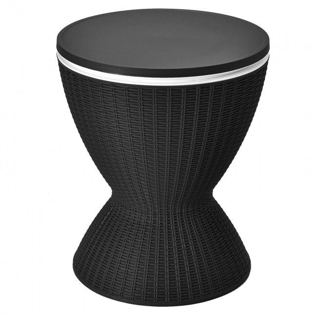 3 in 1 8 Gallon Patio Rattan Cooler Bar Table with Adjust Ice Bucket New Era Fashion LLc