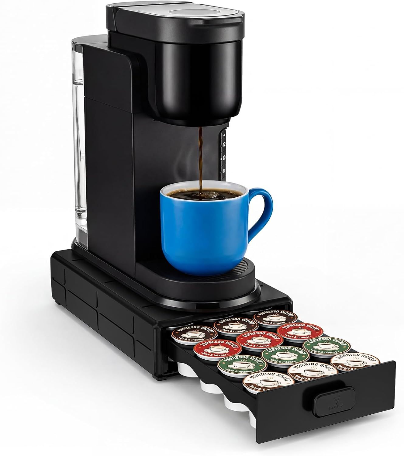 Coffee Pod Organizer Drawer for Keurig K-Cup Pods, Holds 18 Pods - Compact, Easy-Access Design with Smooth Glide, Ideal for Small Spaces and Coffee Machines New Era Fashion LLc