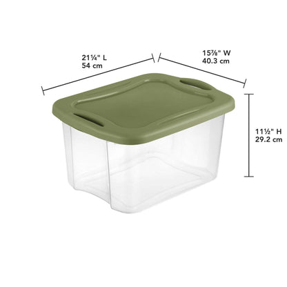 (2 pack) 40 Quart EZ Carry, Plastic Storage Bin, Full-Grip Handles, Green New Era Fashion LLc