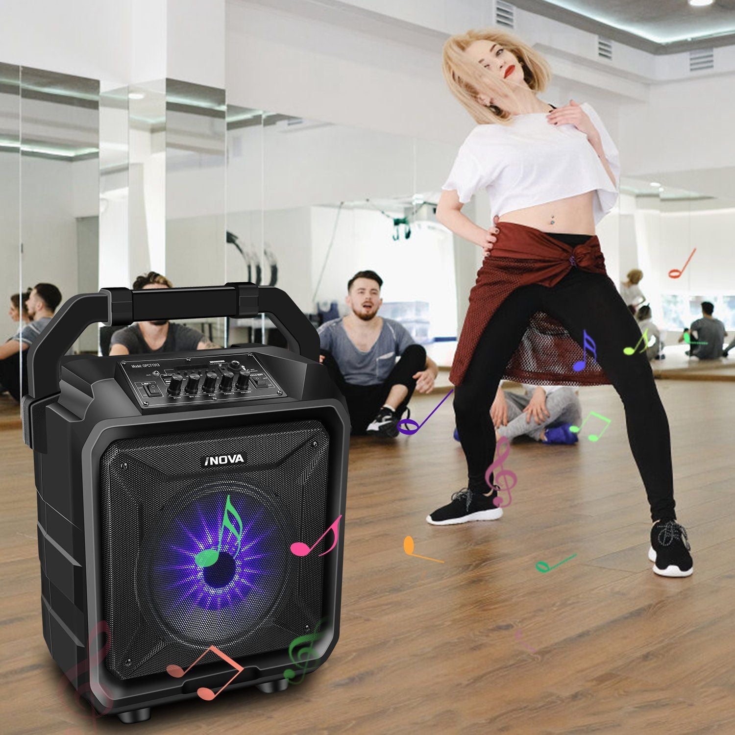 Portable Wireless Party Speaker with Disco Lighting New Era Fashion LLc