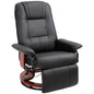 Living Room Relaxation: Black Faux Leather Swivel Recliner with Adjustable Footrest New Era Fashion LLc