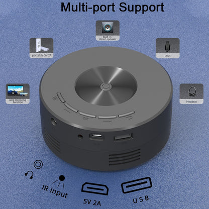 Mini Projector YT200 Portable Video Beamer Home Theater 1080P Supported USB Sync Screen Smartphone Children Projectors New Era Fashion LLc