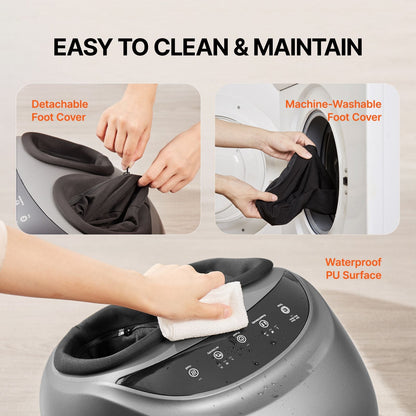 Foot Massager Machine with Heat, Deep-Kneading, Compression, and Shiatsu for Plantar Fasciitis, Neuropathy, Gifts for Men, Women - Fits up to Men Size 12 New Era Fashion LLc