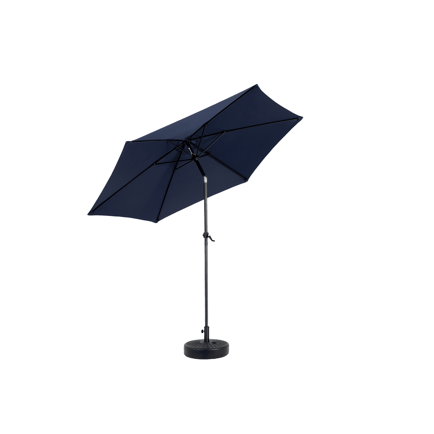 9FT Outdoor Patio Umbrella,Outdoor Table Umbrella with 6 Sturdy Ribs, Push Button Tilt and Crank,Yard Umbrella, Market Umbrella for Deck, Backyard, Pool (Base Not Included),Navy Blue New Era Fashion LLc