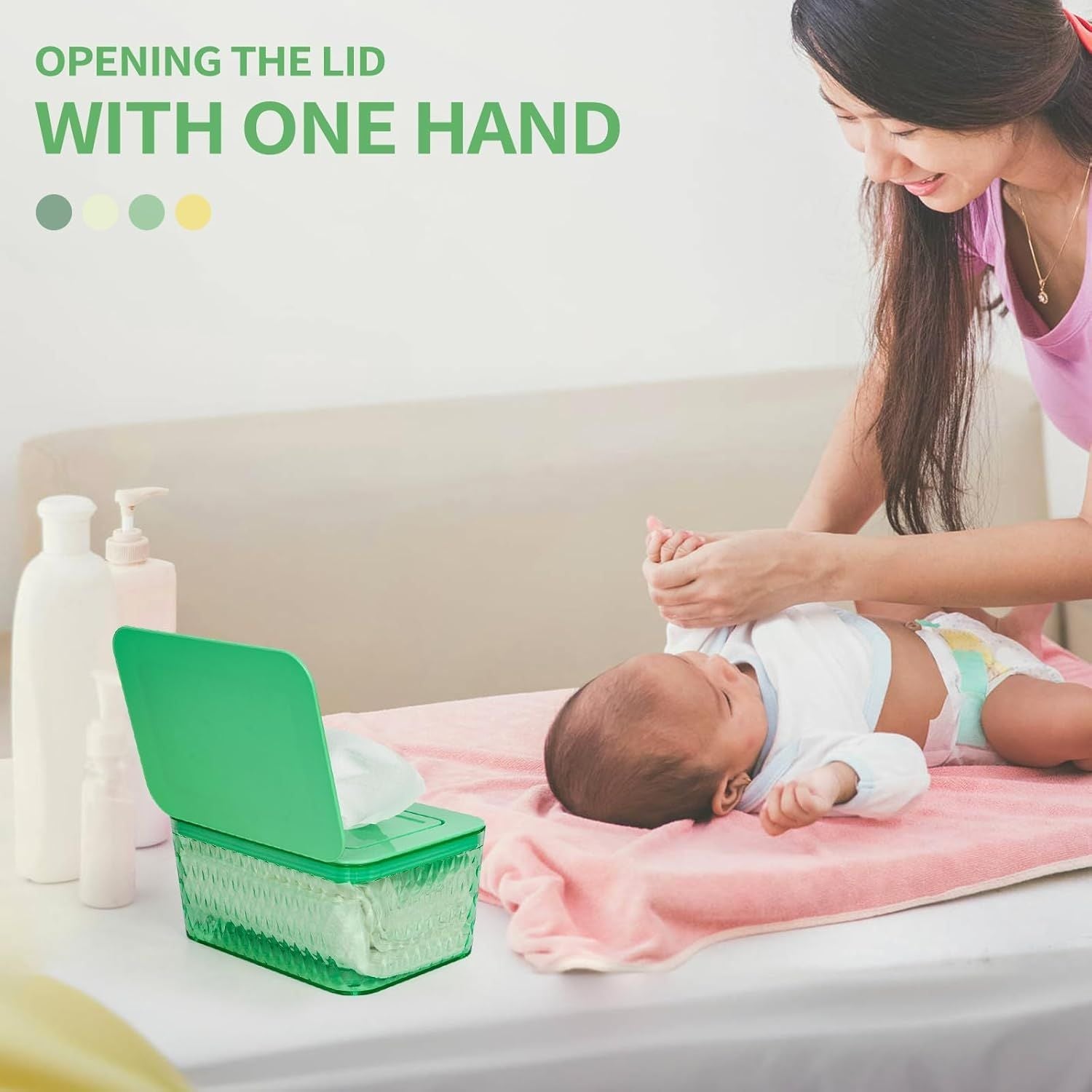 Wipes Dispenser, One-Handed Operation Wipe Holder for Baby & Adult, Seal-Designed Wipes Container for Bathroom Keep Diaper Wipes Fresh New Era Fashion LLc