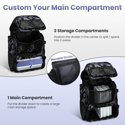 42L/11Gal Fishing Backpack Large Capacity Fishing Tackle Storage Bag with Rod Holders 16-Pocket Water-Resistant with Divider Adjustable Padded Straps for Fishing Gear Outdoor Camping Hiking New Era Fashion LLc