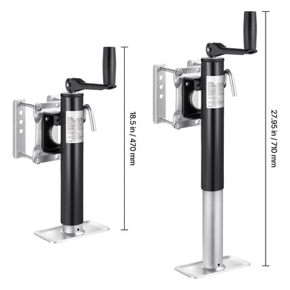 Trailer Jack, 2000 lbs Dynamic Load Capacity, Heavy Duty Swivel Bolt-on Trailer Jack, 10" Lift Trailer Jack Stand with Handle for RV Trailer, Horse Trailer, Utility Trailer, and Yacht Trailer New Era Fashion LLc