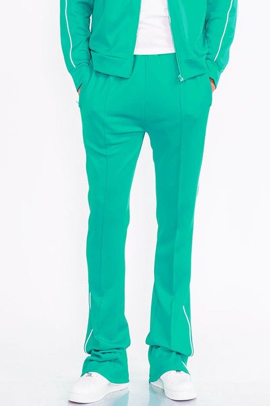 Men's Side Pipe Stacked Flare Trousers for Trendy Urban Style New Era Fashion LLc
