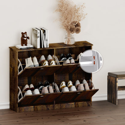 Shoe Cabinet,Hidden Slim Narrow Shoe Rack Cabinet with 4 Drawers for Entryway, Foyer,Hallway,Bedroom New Era Fashion LLc