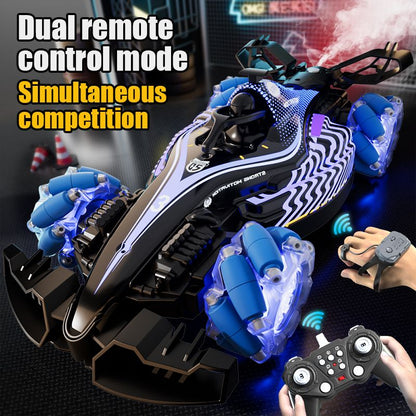 Remote control toy car F1 racing style, with music and light, the tail can be spray. New Era Fashion LLc