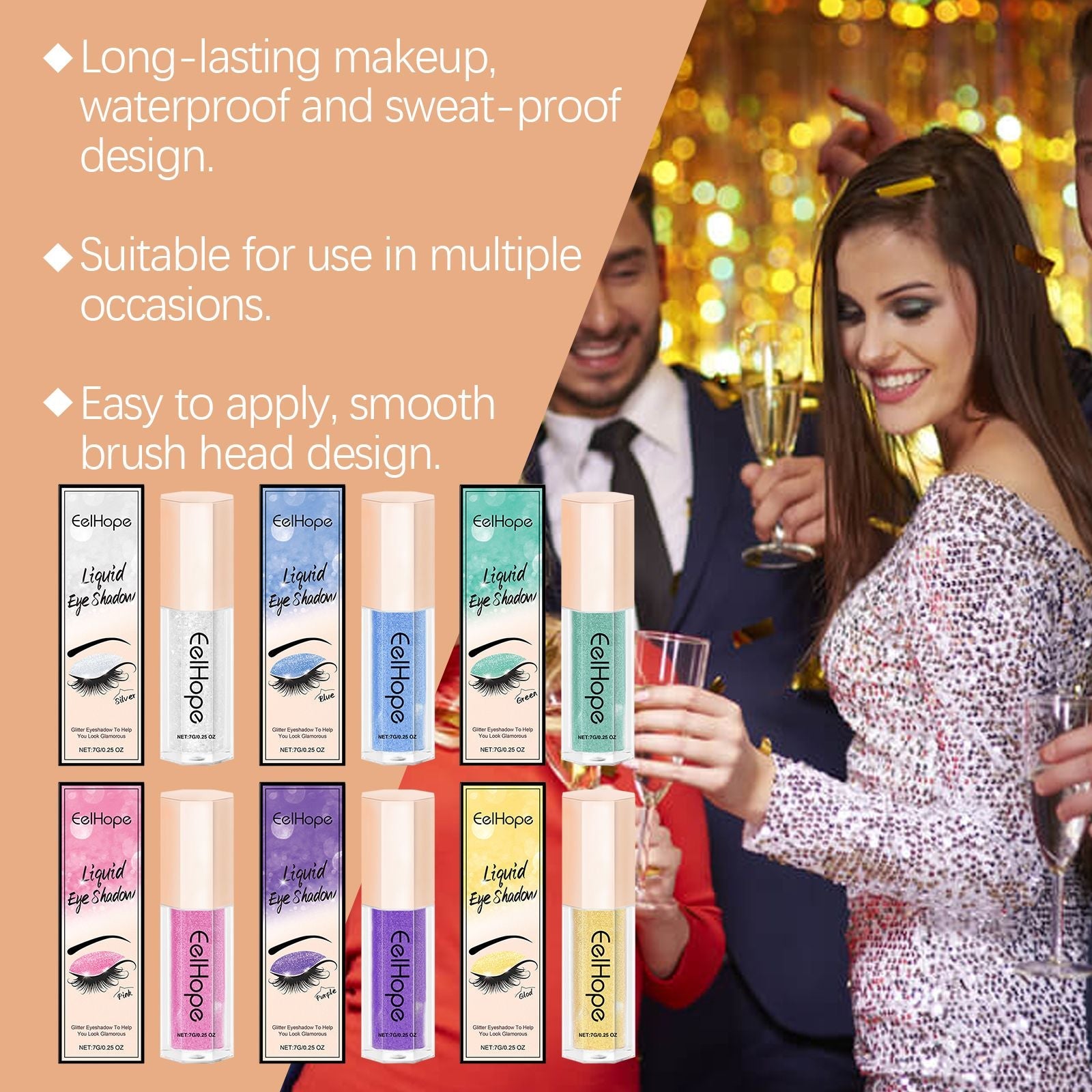 Eelhope (pink colour)Glitter Liquid Eye Shadow Glitter Liquid Eye Shadow New Era Fashion LLc