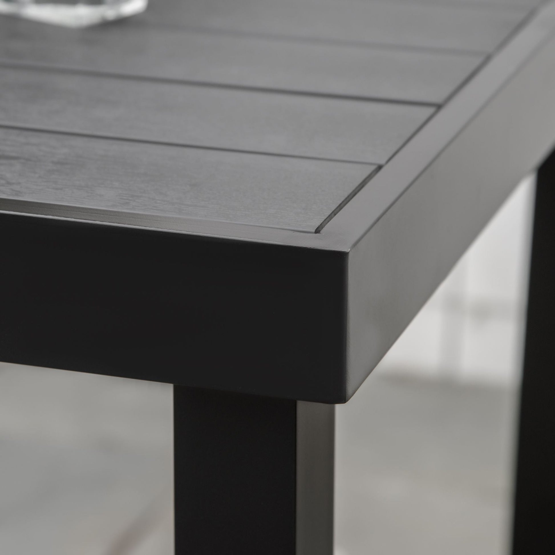 Patio Dining Table 4 Rectangular Aluminum Outdoor Garden Lawn Backyard Black New Era Fashion LLc