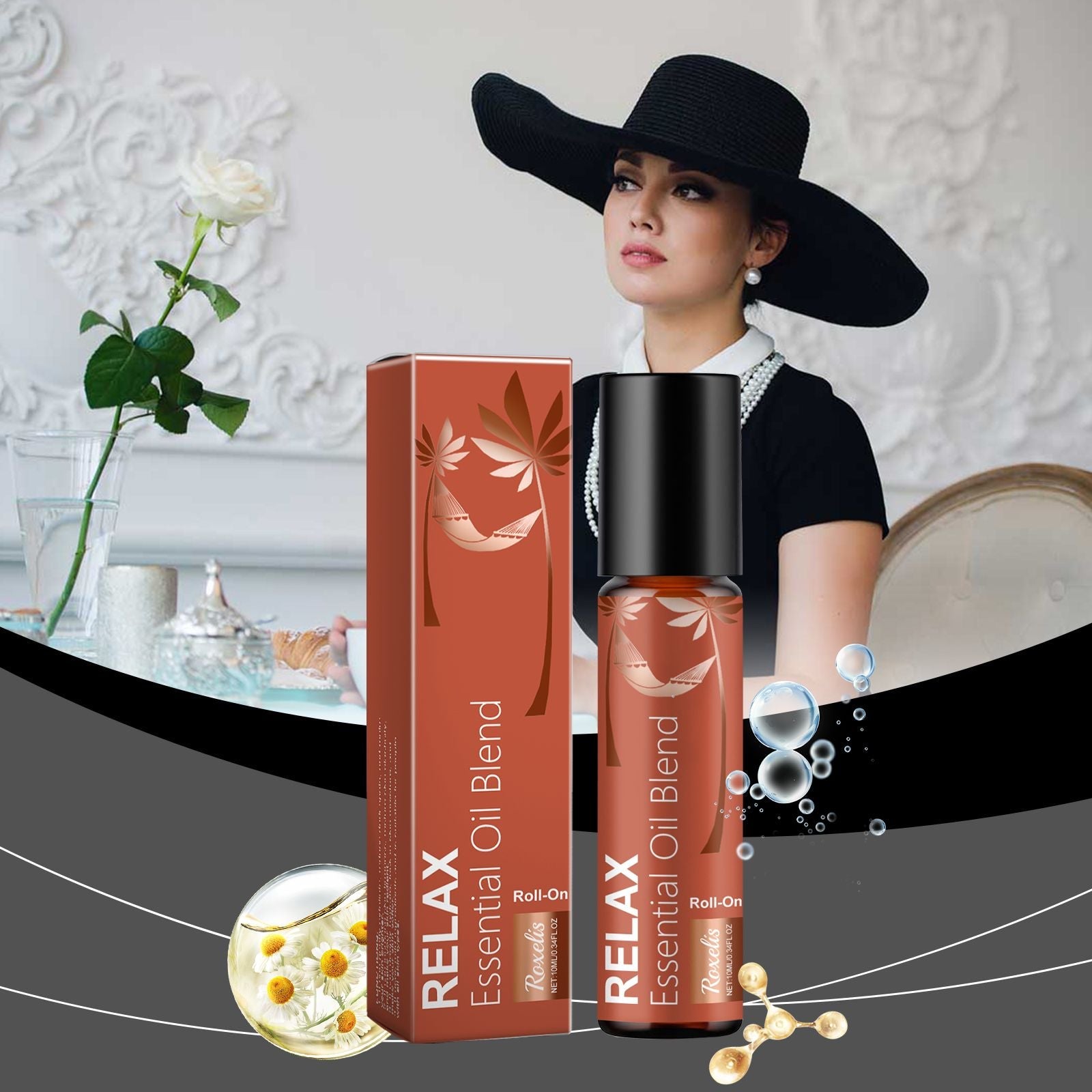Roxelis Chamomile Ball Perfume Essential Oil Fresh Light Fragrance Chamomile Charm Elegant Stay Fragrance Long Ball Essential Oil New Era Fashion LLc