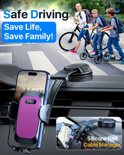 2026 Ultimate Car Phone Holder Mount Bendable & Adjustable Aluminum Arm Cell Phone Holder for Car Dashboard Windshield Phone Stand for iPhone 17 16 15 14 Pro Max Samsung Pickup Truck New Era Fashion LLc