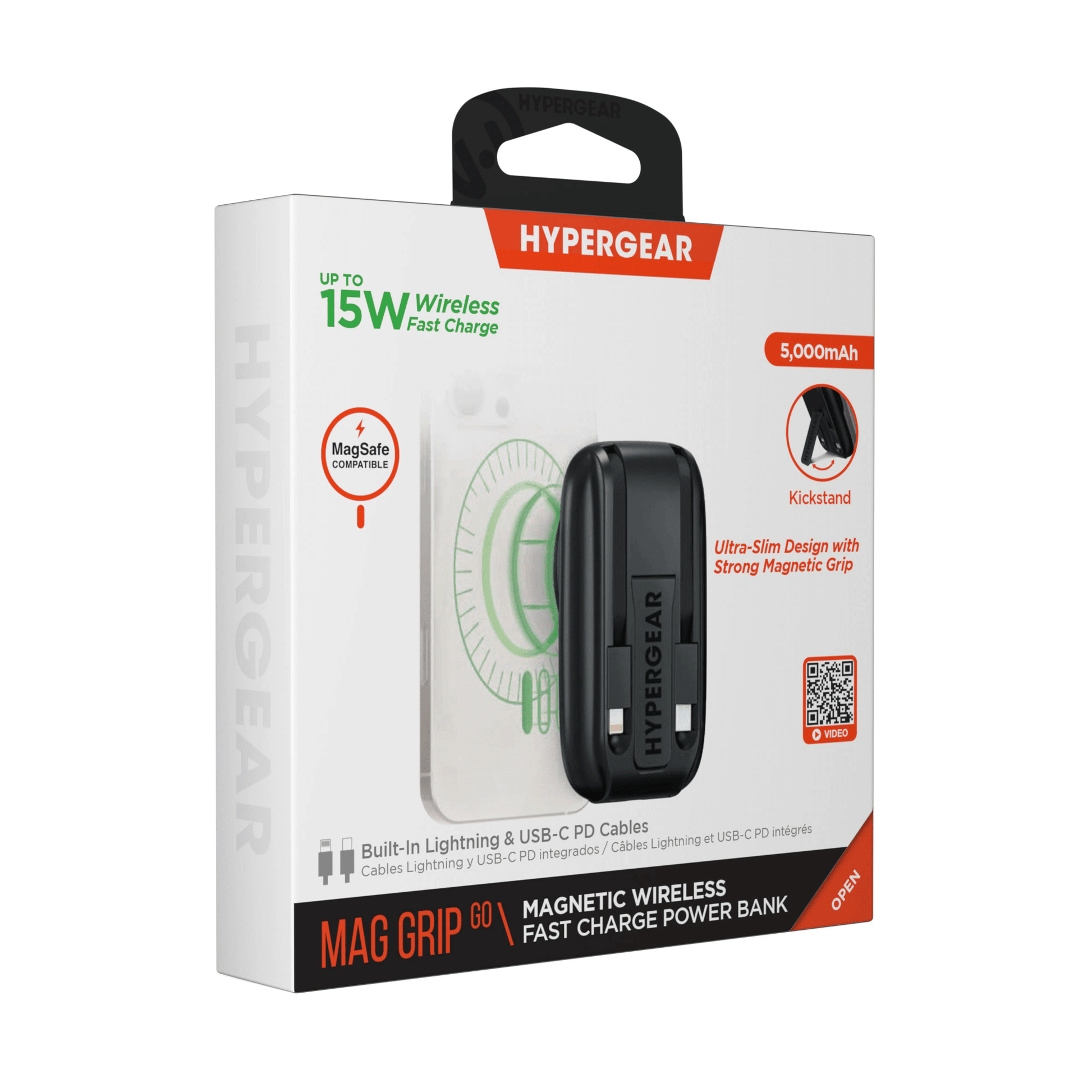 HyperGear Mag Grip Go 5000mAh Wireless Power Bank New Era Fashion LLc