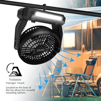 Supersonic Solar-Powered BT Speaker with FM Radio, LED Flashlight & Fan New Era Fashion LLc
