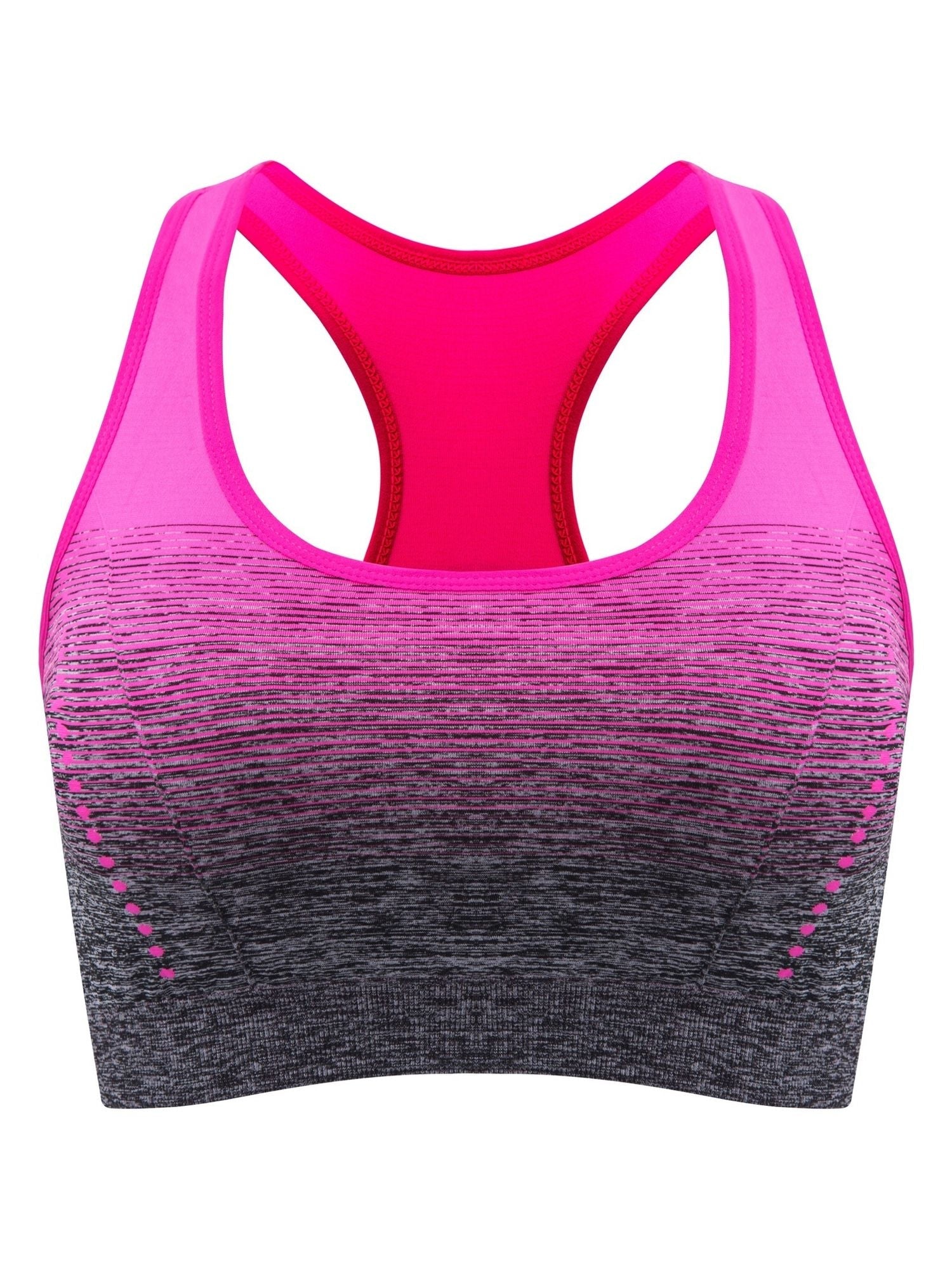 1pc/2pcs/3pcsMedium Support Two Tone Racer Back Sports Bra, Fitness Workout Running Yoga Bra New Era Fashion LLc