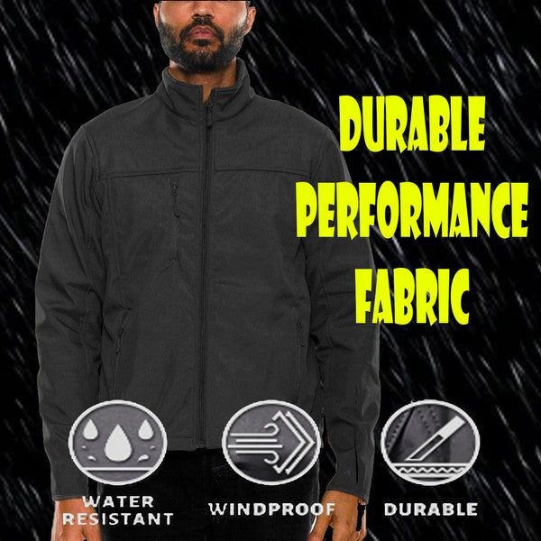 Mens Solid Soft Shell Storm Tech Jacket Coat New Era Fashion LLc