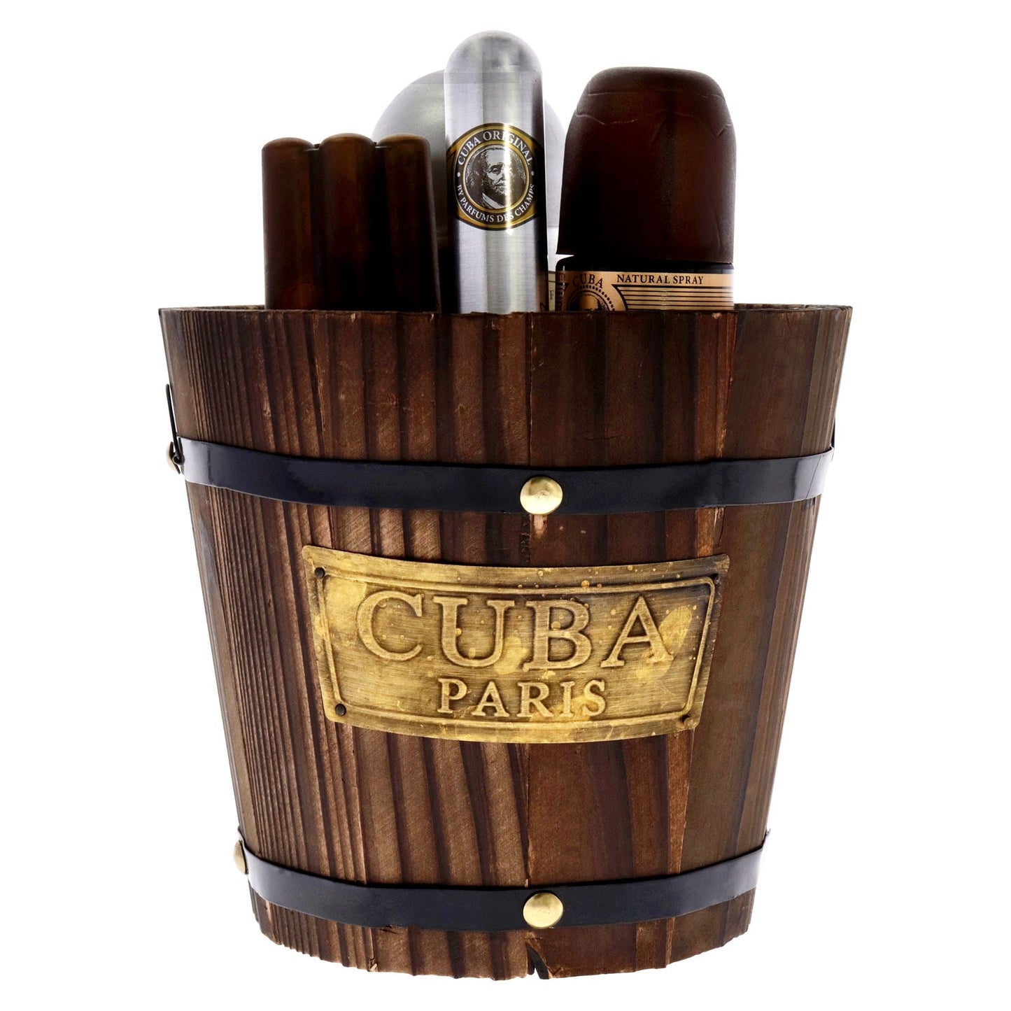 Cuba Gold by Cuba for Men - 4 Pc Gift Set 3.3oz EDT Spray, 1.17oz EDT Spray, 6.6oz Deodorant Spray, 3.3oz After Shave, Buckett New Era Fashion LLc