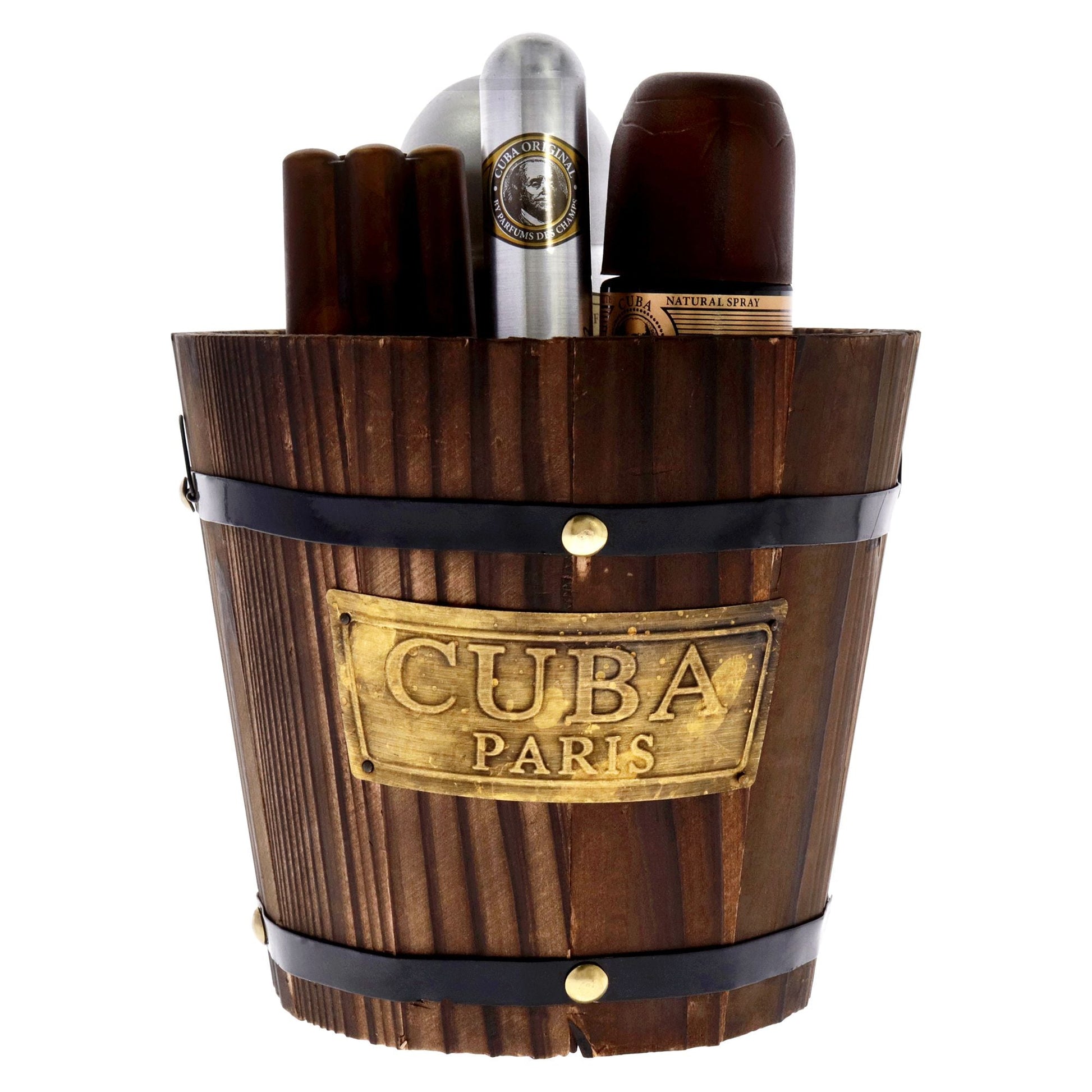 Cuba Gold by Cuba for Men - 4 Pc Gift Set 3.3oz EDT Spray, 1.17oz EDT Spray, 6.6oz Deodorant Spray, 3.3oz After Shave, Buckett New Era Fashion LLc