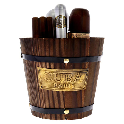 Cuba Gold by Cuba for Men - 4 Pc Gift Set 3.3oz EDT Spray, 1.17oz EDT Spray, 6.6oz Deodorant Spray, 3.3oz After Shave, Buckett New Era Fashion LLc