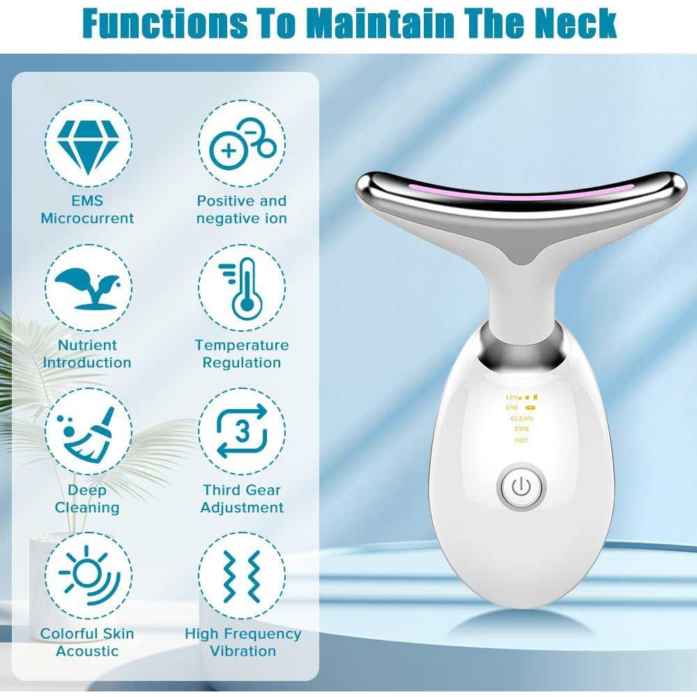 Neck Face Massager Face Sculpting Tool 3 Colour Modes and Vibration for Facial Massager for Double Chin New Era Fashion LLc