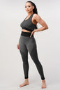 2 Piece Outfits for Women - Seamless Ribbed Yoga Outfits Sports Bra and Leggings Set New Era Fashion LLc