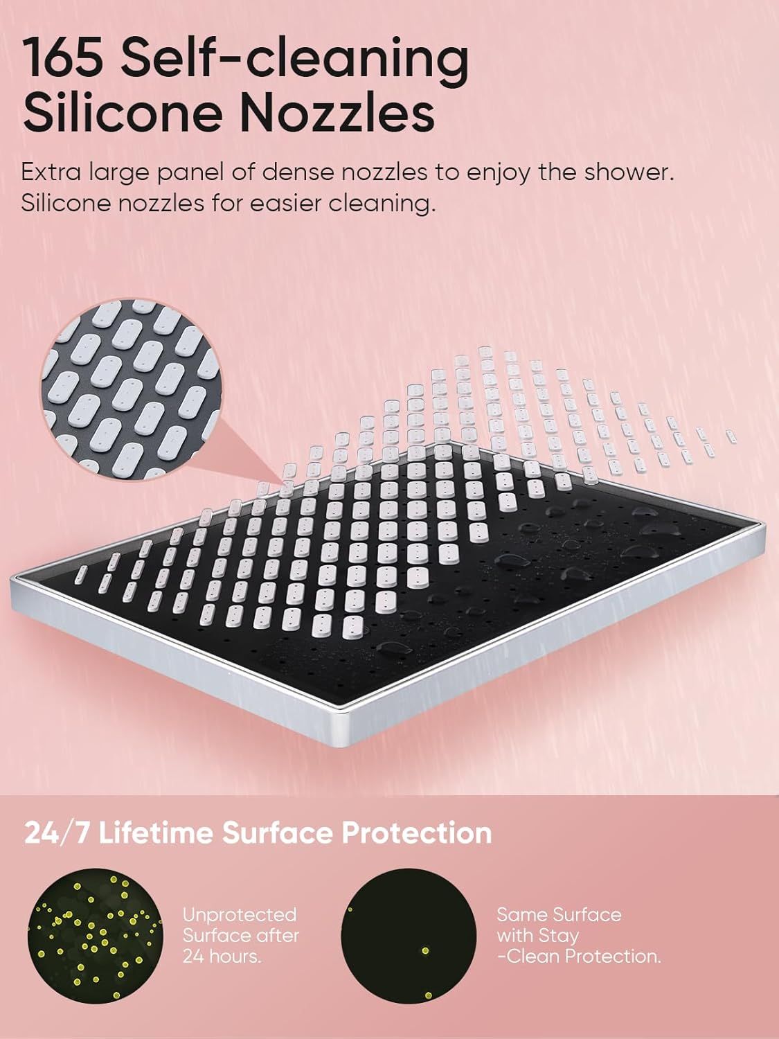 11.8 Inch Rain Shower Head with 6 Modes Handheld Water Spray High Pressure Showerhead Combo with 11 Inch Adjustable Extension Arm New Era Fashion LLc