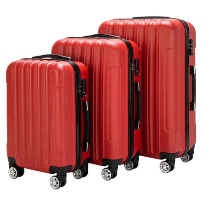 3-in-1 Multifunctional Large Capacity Traveling Storage Suitcase Luggage Set Red New Era Fashion LLc