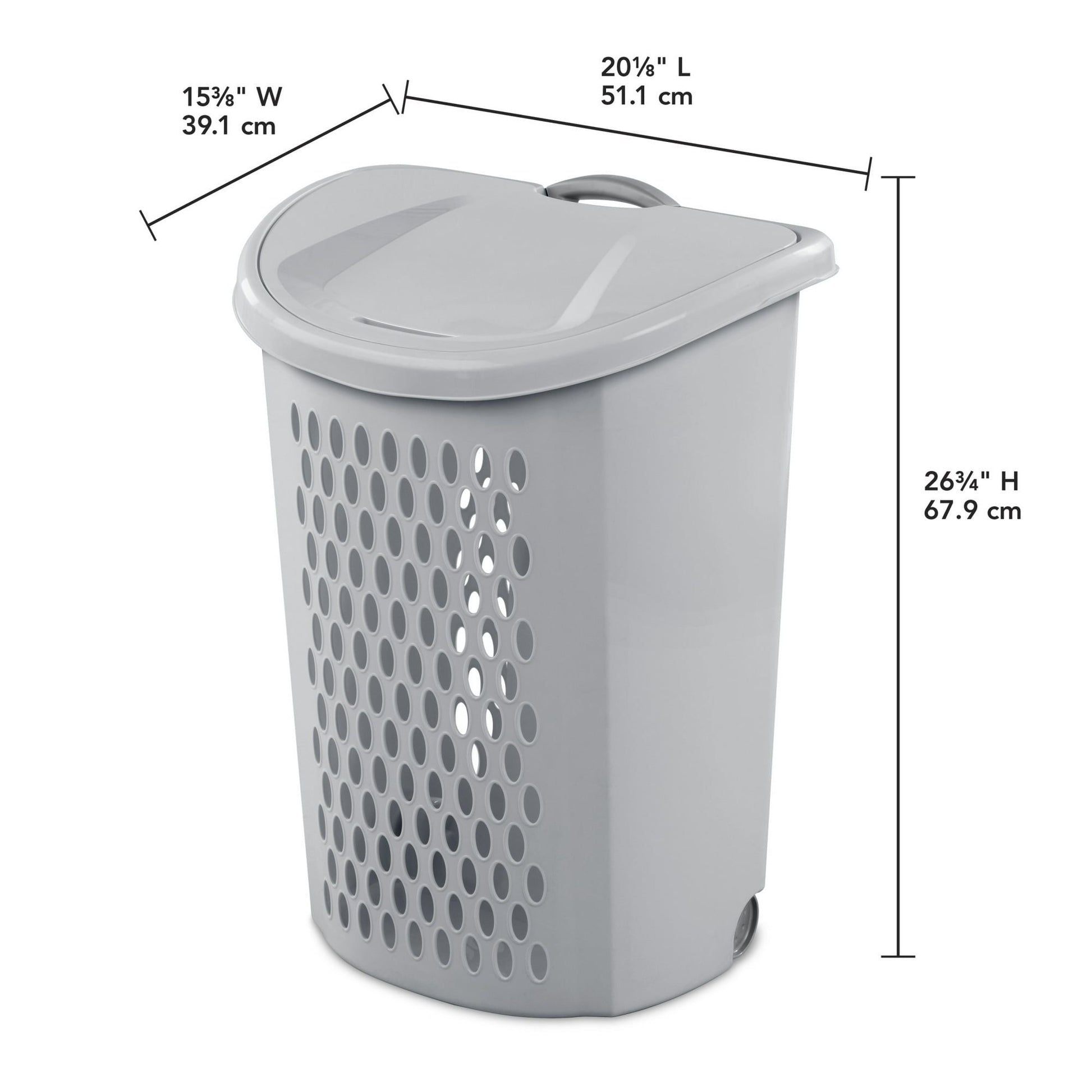 Ultra™ Wheeled Hamper, Plastic Laundry Hamper with Wheels for Easy Transport, Gray New Era Fashion LLc