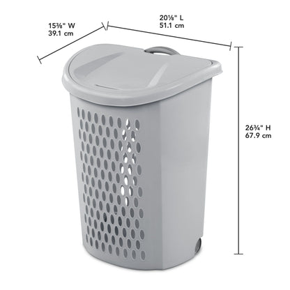 Ultra™ Wheeled Hamper, Plastic Laundry Hamper with Wheels for Easy Transport, Gray New Era Fashion LLc