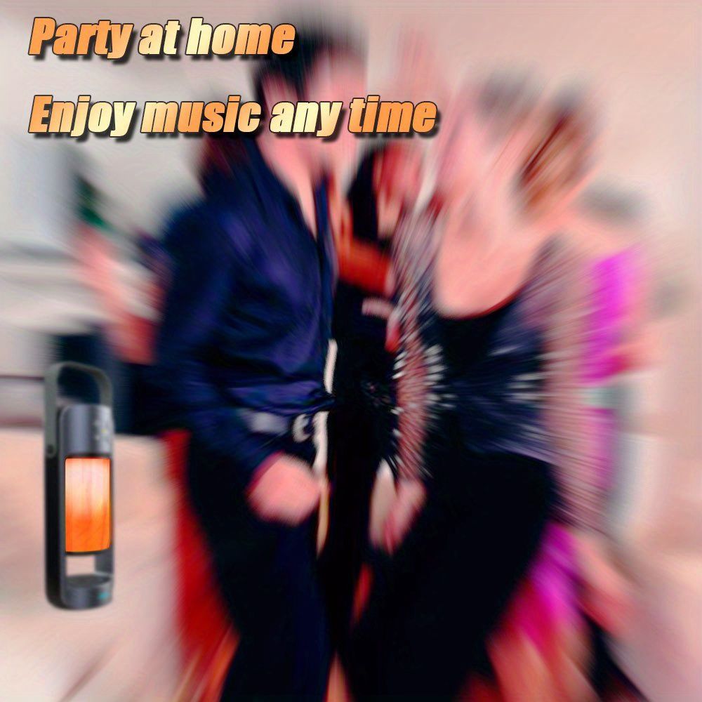 Portable Wireless Flame LED Speaker With Wireless Charger; Speaker With 10 Hours Working Time; 10W Speaker BT 4.2 Version; Mega Bass Sound Quality For Indoor And Outdoor New Era Fashion LLc