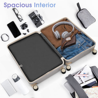 Luggage Set 3 Piece, Lightweight Durable ABS Suitcases with Spinner Wheels and TSA Lock, Carry-on & Checked Travel Luggage (20"/24"/28") New Era Fashion LLc
