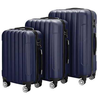 3-in-1 Multifunctional Large Capacity Traveling Storage Suitcase Luggage Set Navy Blue New Era Fashion LLc