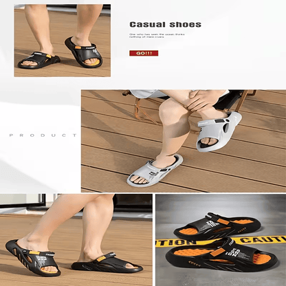 Platform Men's EVA Clog Slippers, Trendy Hole Design Mule Slides with Back Strap, Cushioned Elevated Casual Shoes for Summer, Streetwear, Indoor, Outdoor New Era Fashion LLc