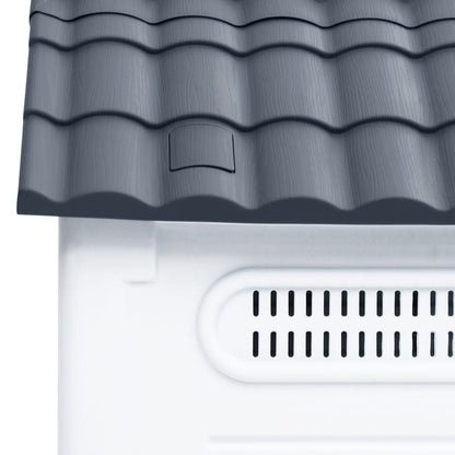 Dog House Grey, White, Black Polypropylene Small Durable New Era Fashion LLc